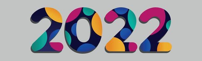 Feliz año nuevo 2022, vacaciones de Navidad, banner web para publicidad - vector