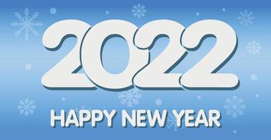 Happy new year 2022, christmas holiday, web banner for advertising - Vector