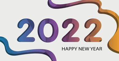 Happy new year 2022, christmas holiday, web banner for advertising - Vector
