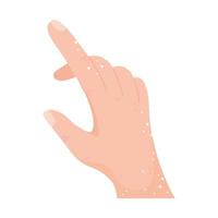 hand index finger pointing isolated vector