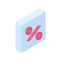 percent sign button vector