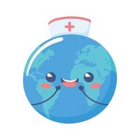 world nurse cartoon vector