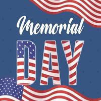 memorial day celebration vector