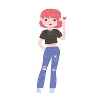 girl kpop culture vector