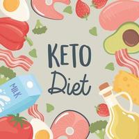 food keto diet vector