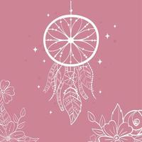 boho dream catcher vector