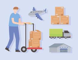 logistic delivery service vector