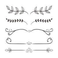 dividers borders laurels set vector