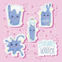 drink water cute vector