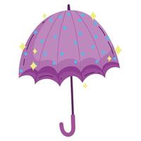 purple open umbrella icon vector