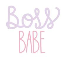 boss babe typography vector