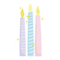 candles decoration burning vector