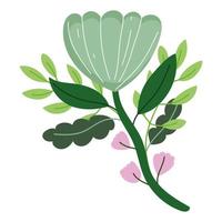 flower leaf nature vector