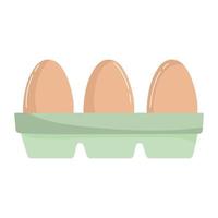 eggs in pack cooking vector