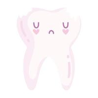 sad broken tooth vector