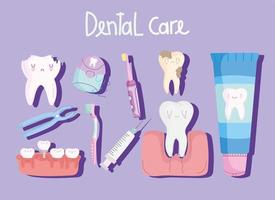 dental care cartoon vector