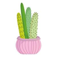 houseplant cactus succulents vector