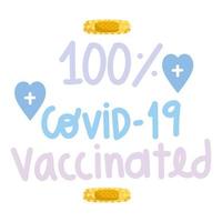 covid 19 vaccinated phrase vector