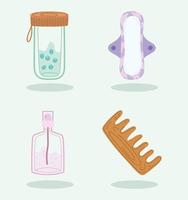 reusable containers icons vector