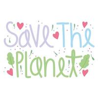 save the planet vector