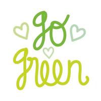 go green phrase vector