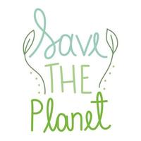 save the planet font vector