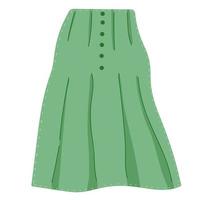 green skirt fashion vector