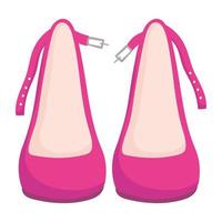 zapatos de mujer rosa vector