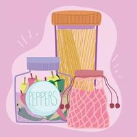 reusable containers food vector