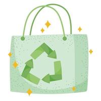 bolsa de reciclaje reutilizable vector