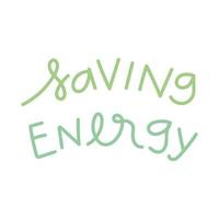 save energy text vector