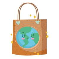 eco grocery bag vector