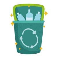 reciclar bote de basura vector