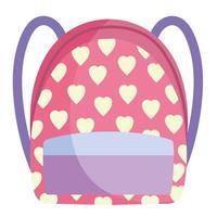 mochila con corazones vector