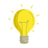 bright light bulb vector