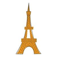 torre eiffel en francia vector