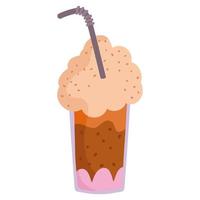 bebida de café frappé vector