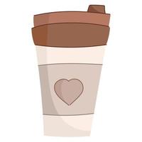 disposable cup of coffee vector