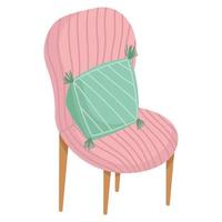 chair with cushion vector