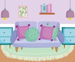 living room comfy vector
