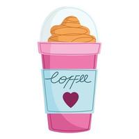 coffee frappe cold vector