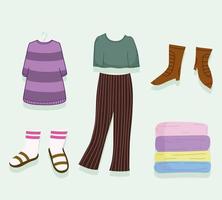 shopping, outfits female vector