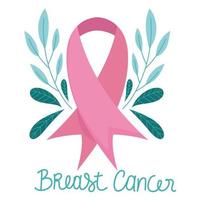 ribbon of breast cancer vector
