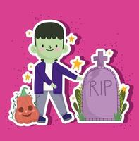 halloween boy monster vector