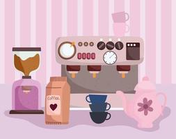 coffee shop machine vector