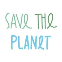 salve el planeta vector