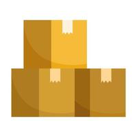 stack of carton boxes vector