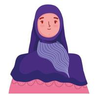 muslim young woman vector