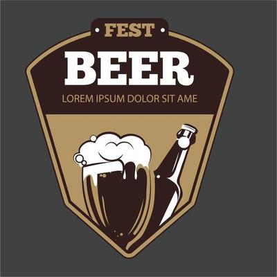 beer label icon vector illustration