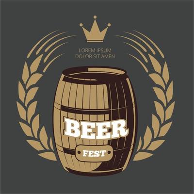 beer label icon vector illustration